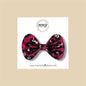 Magenta Leopard Glitter Bow