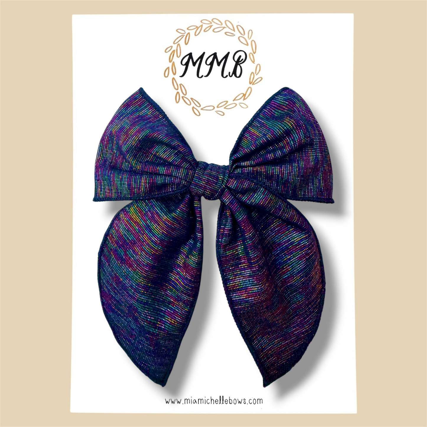 Black Rainbow Shimmer Fairytale Bow