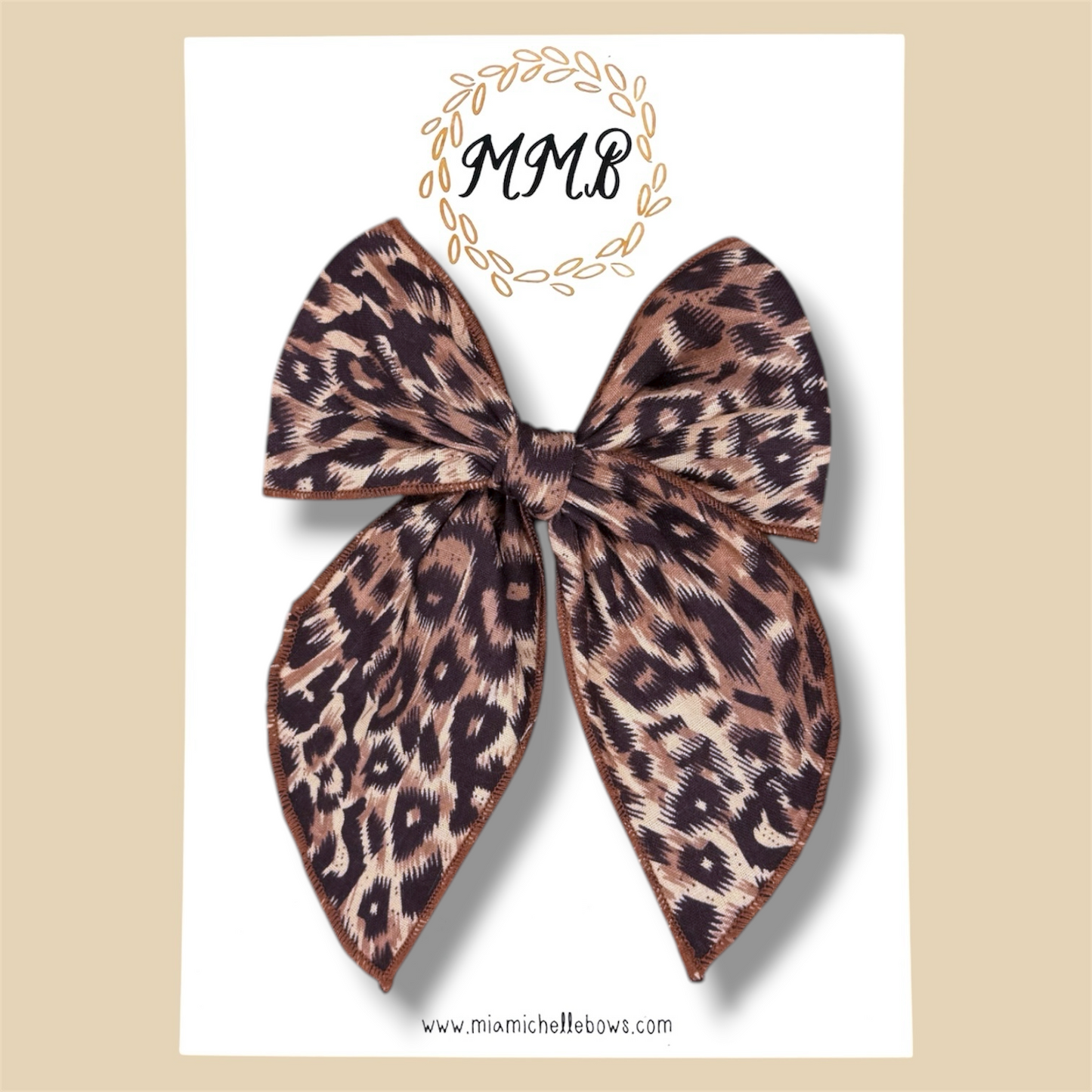 Brown Leopard Fairytale Bow