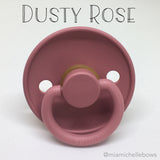 Dusty Rose & Heather Natural Rubber FRIGG Pacifier 2 pack