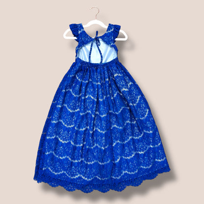 OAK Handmade Blue Lace Gown 4T