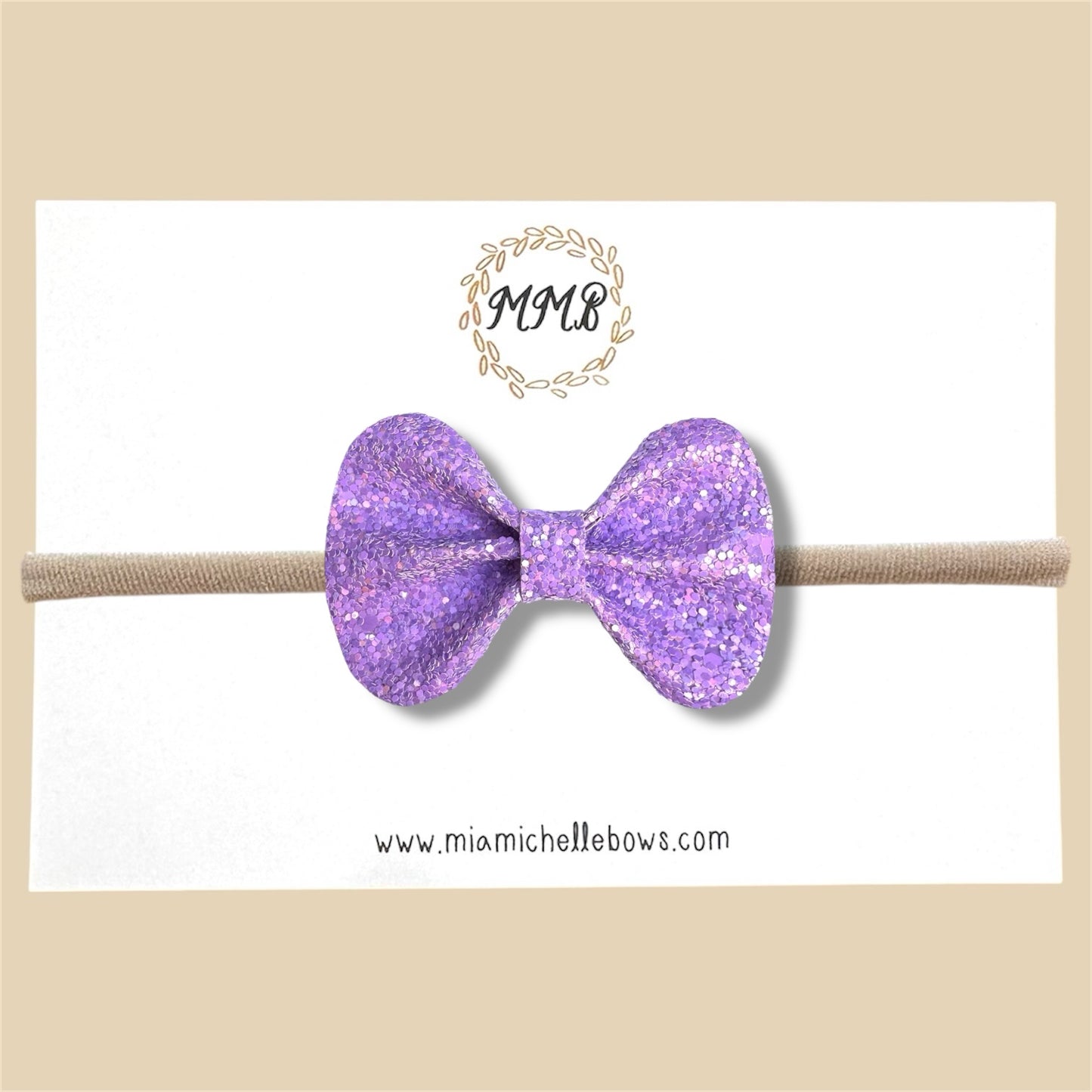 Lavender Glitter Bow