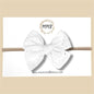 Hand-tied Eyelet Bow in White