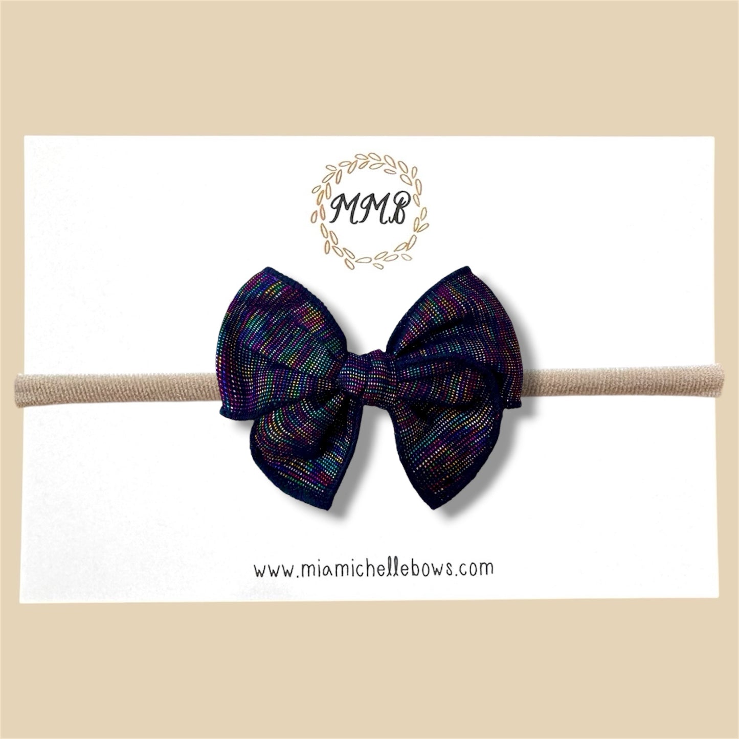 Black Rainbow Shimmer Fairytale Bow