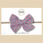 Hand-tied Patriotic Plaid Bow