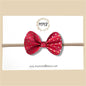 Red & Gold Polkadot Vegan Leather Bow