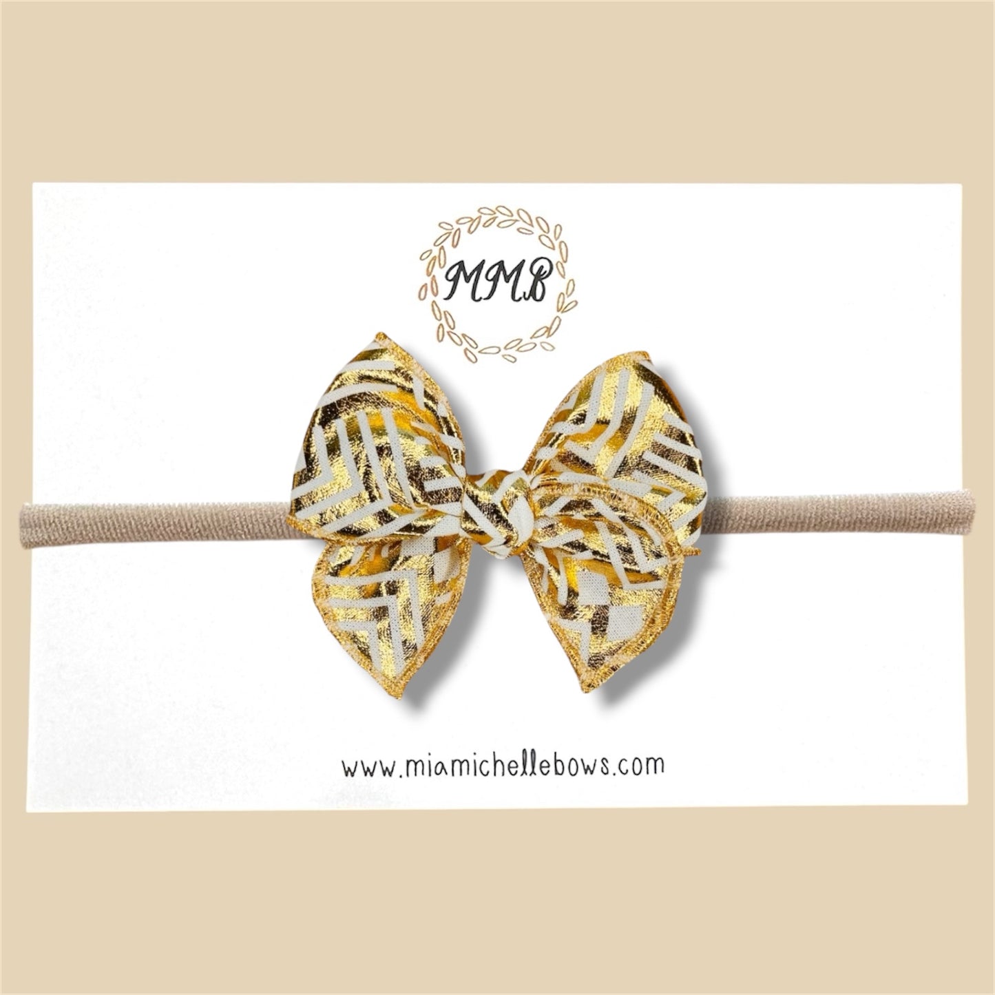 Gold Geometric Fairytale Bow