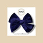 Velvet Bow in Navy