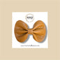 Mustard Vegan Leather Bow