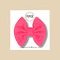 Neon Pink Quilted Big Bow