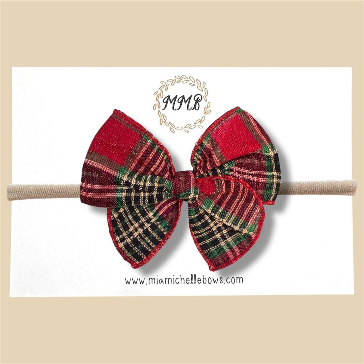 Holiday Sparkle Plaid Fairytale Bow