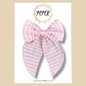 Pink & Silver Stripe Fairytale Bow