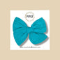 Hand-tied Gauze Bow in Turquoise