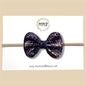 Black Splatter Genuine Leather Bow