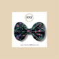 Black Floral Genuine Leather Bow