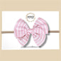 Pink & Silver Stripe Fairytale Bow