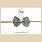 Silver Polkadot Glitter Bow