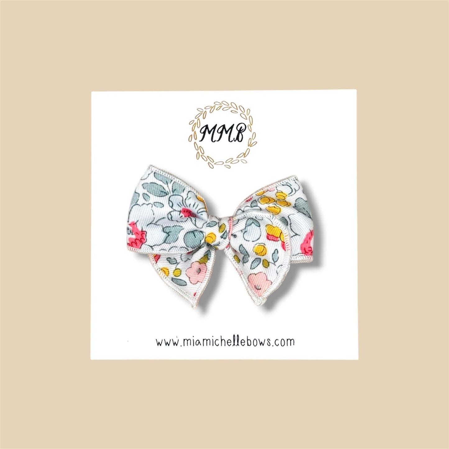 Baby Blue Floral Fairytale Bow