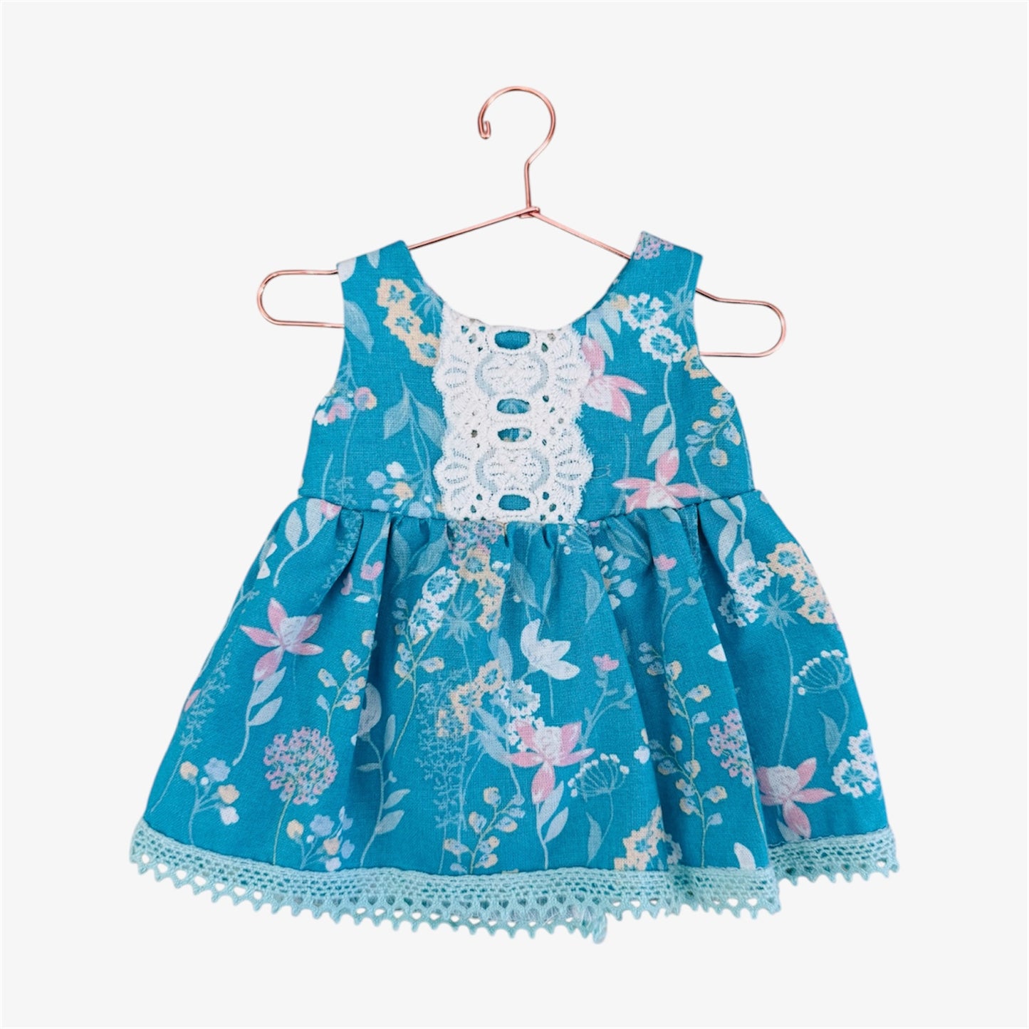 Doll—Teal Floral Dress