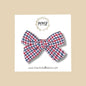 Hand-tied Patriotic Plaid Bow