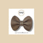 Brown Suede Genuine Leather Bow