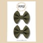 Olive —Jersey Knit Mini Pigtail Bows