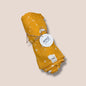 Handmade Cotton Gauze Muslin Swaddle —Mustard Solar System