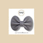 Dark Grey Genuine Leather Bow