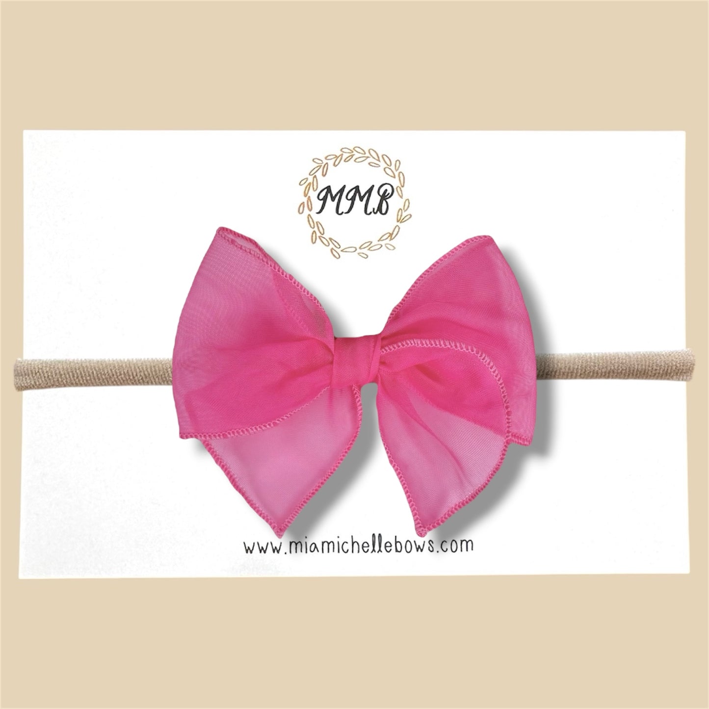 Sheer Bright Pink Fairytale Bow