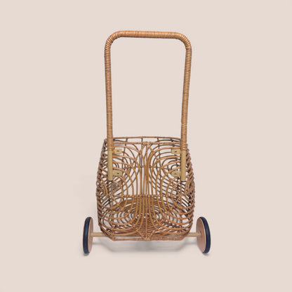 Buggy Cart- Faux Rattan Doll Furniture