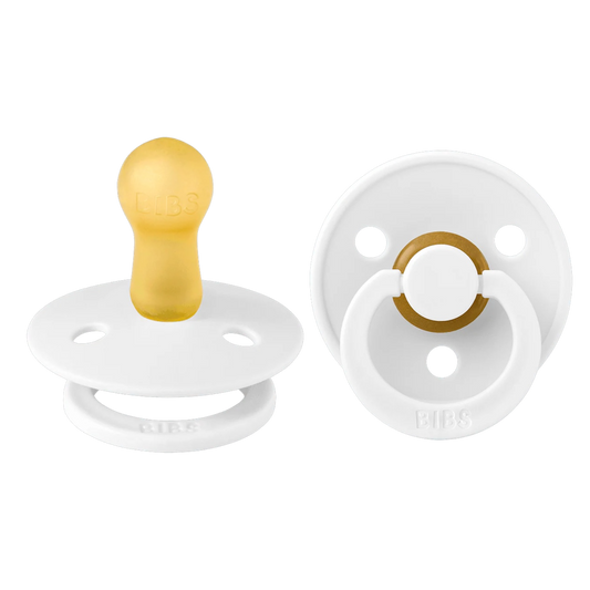 Bibs Colour Pacifier 2 Pack—White