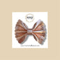 Rose Gold Scalloped Genuine Leather Bow
