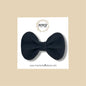 Black Suede Genuine Leather Bow