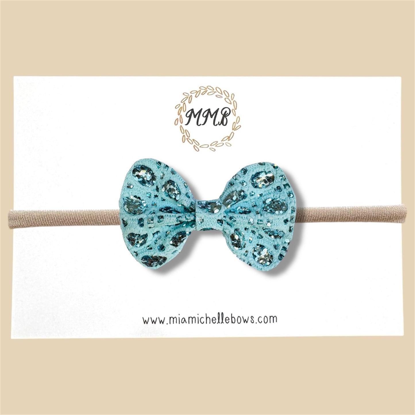 Tiffany Blue Glitter Bow