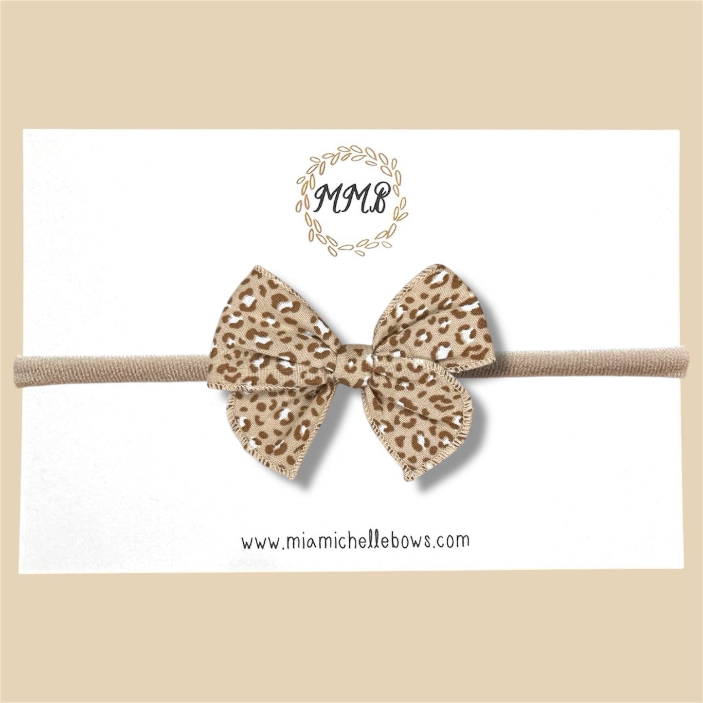 Muted Leopard Fairytale Bow