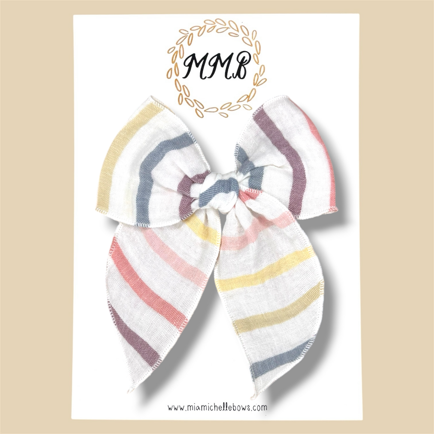 Rainbow Gauze Fairytale Bow