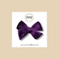 Velvet Bow in Plum