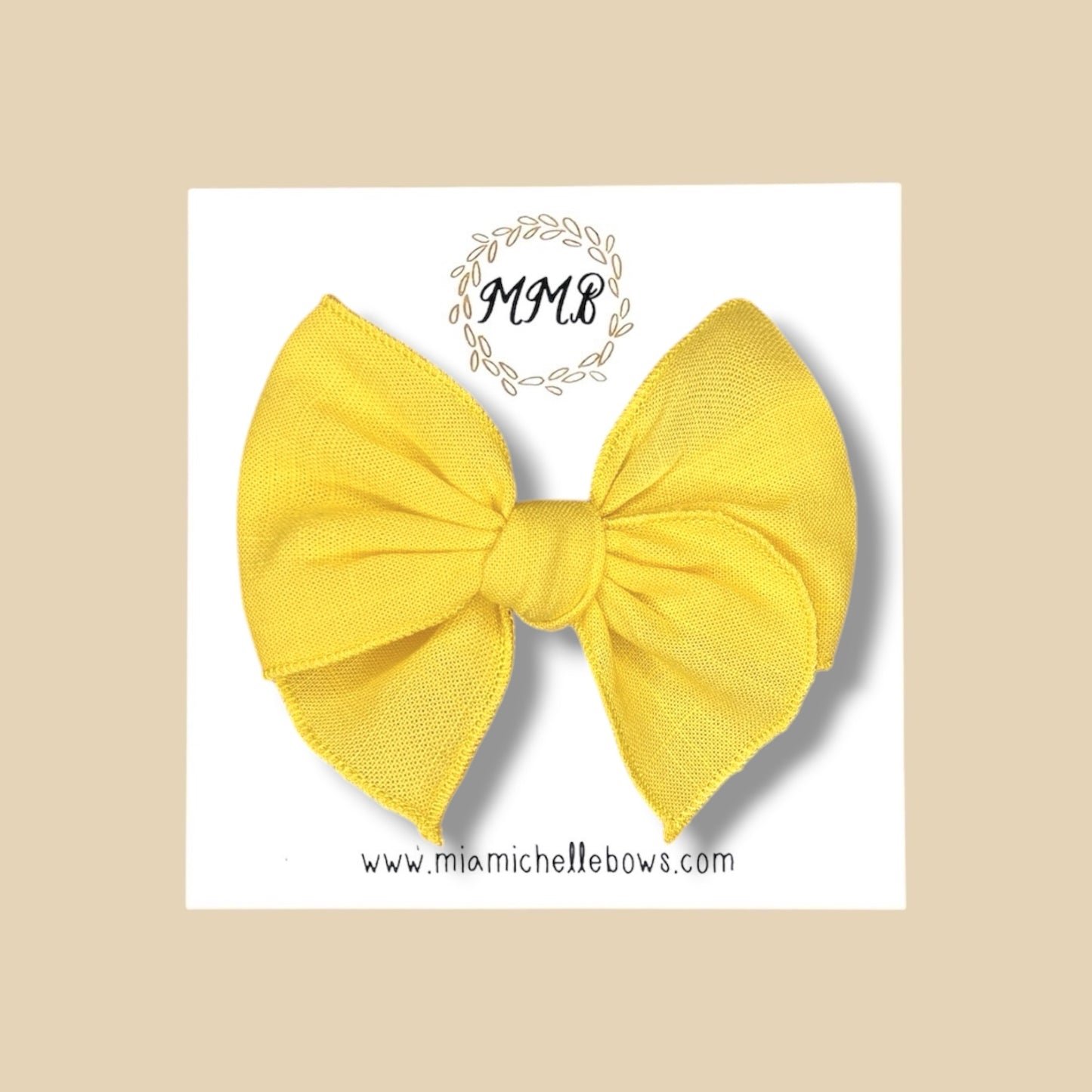 Yellow Linen Fairytale Bow