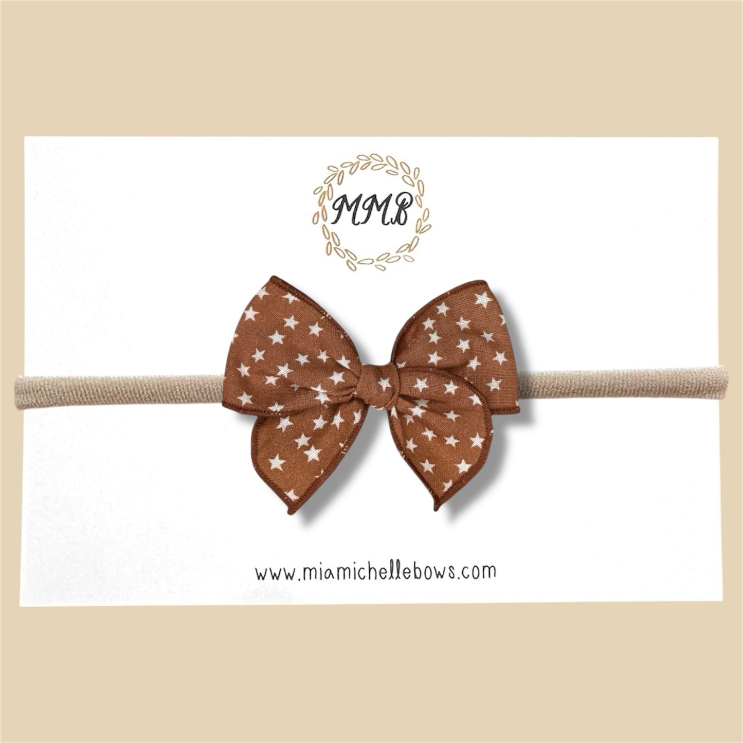 Brown Stars Fairytale Bow