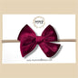 Velvet Bow in Dark Red