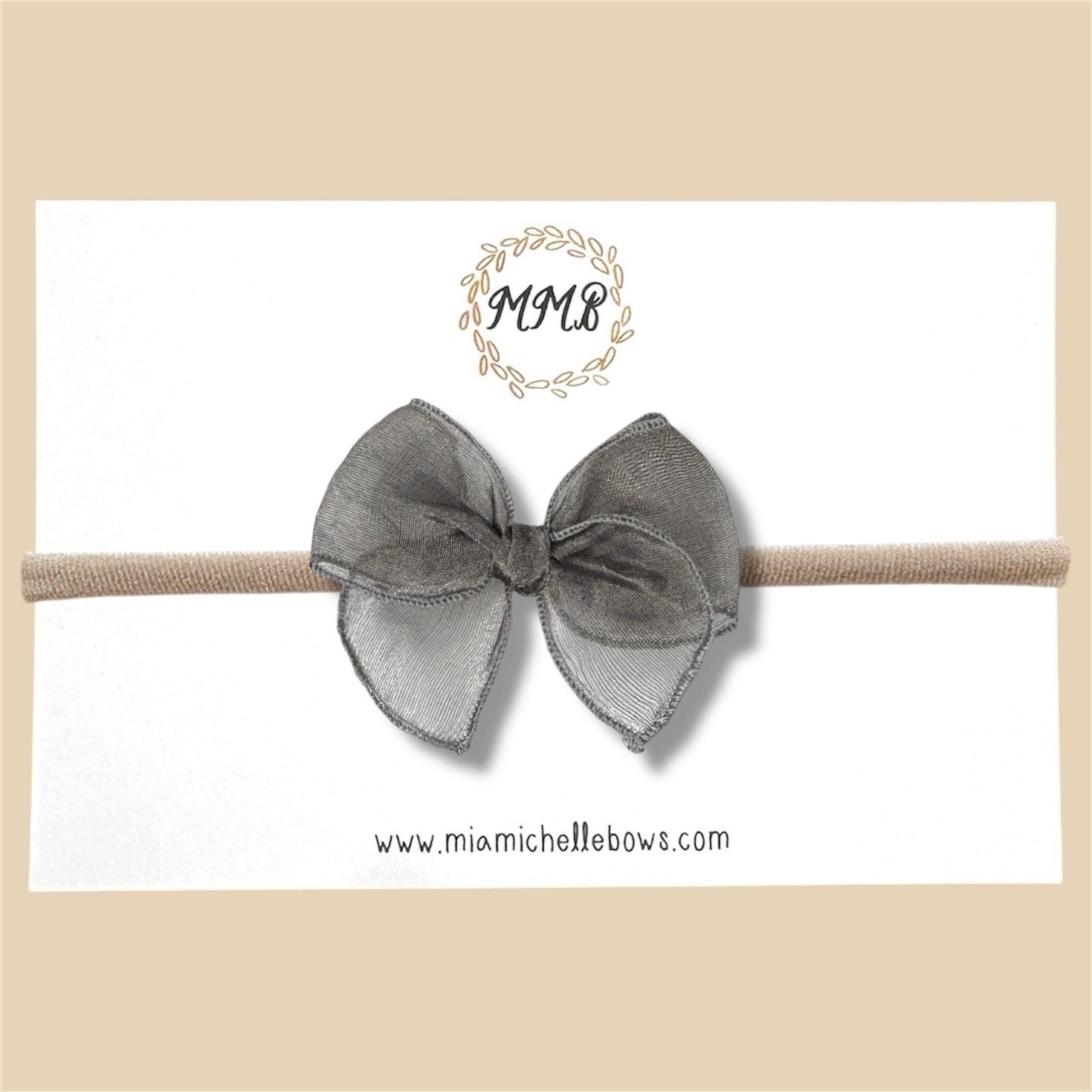 Silver Gray Sheer Fairytale Bow