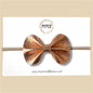 Rose Gold Vegan Leather Bow