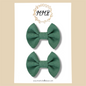 Green —Jersey Knit Mini Pigtail Bows