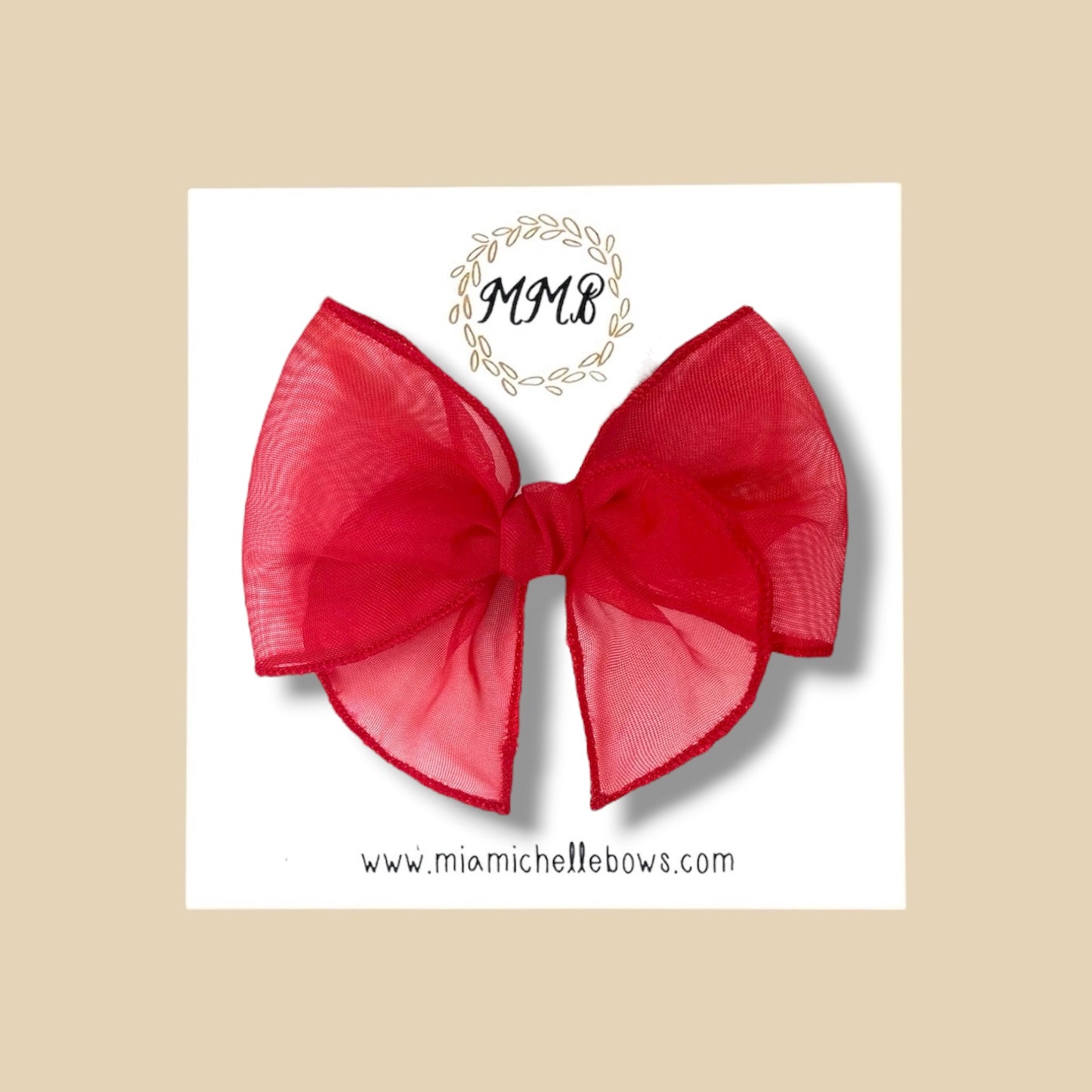 Sheer Red Fairytale Bow