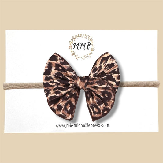 Brown Leopard Fairytale Bow