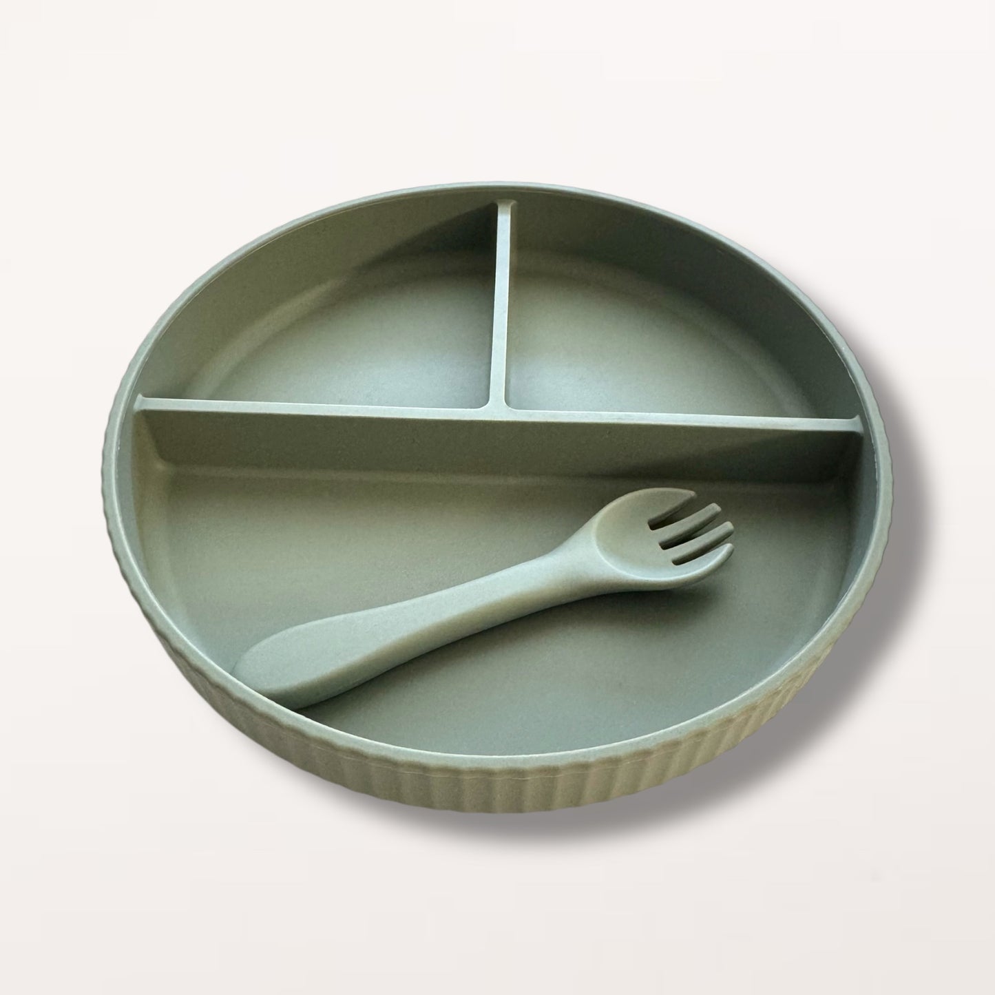 Silicone Suction Plate with Silicone Fork