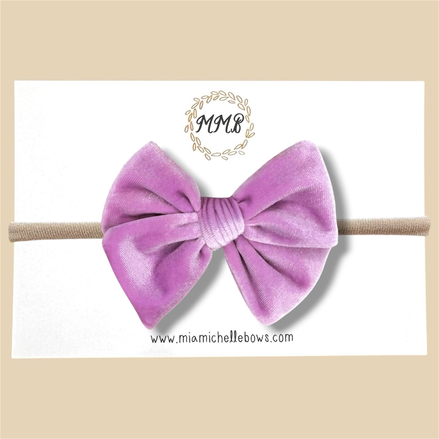 Velvet Bow in Lavender