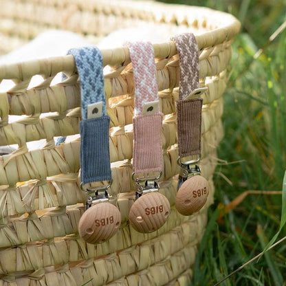 Bibs Woven Pacifier Clip