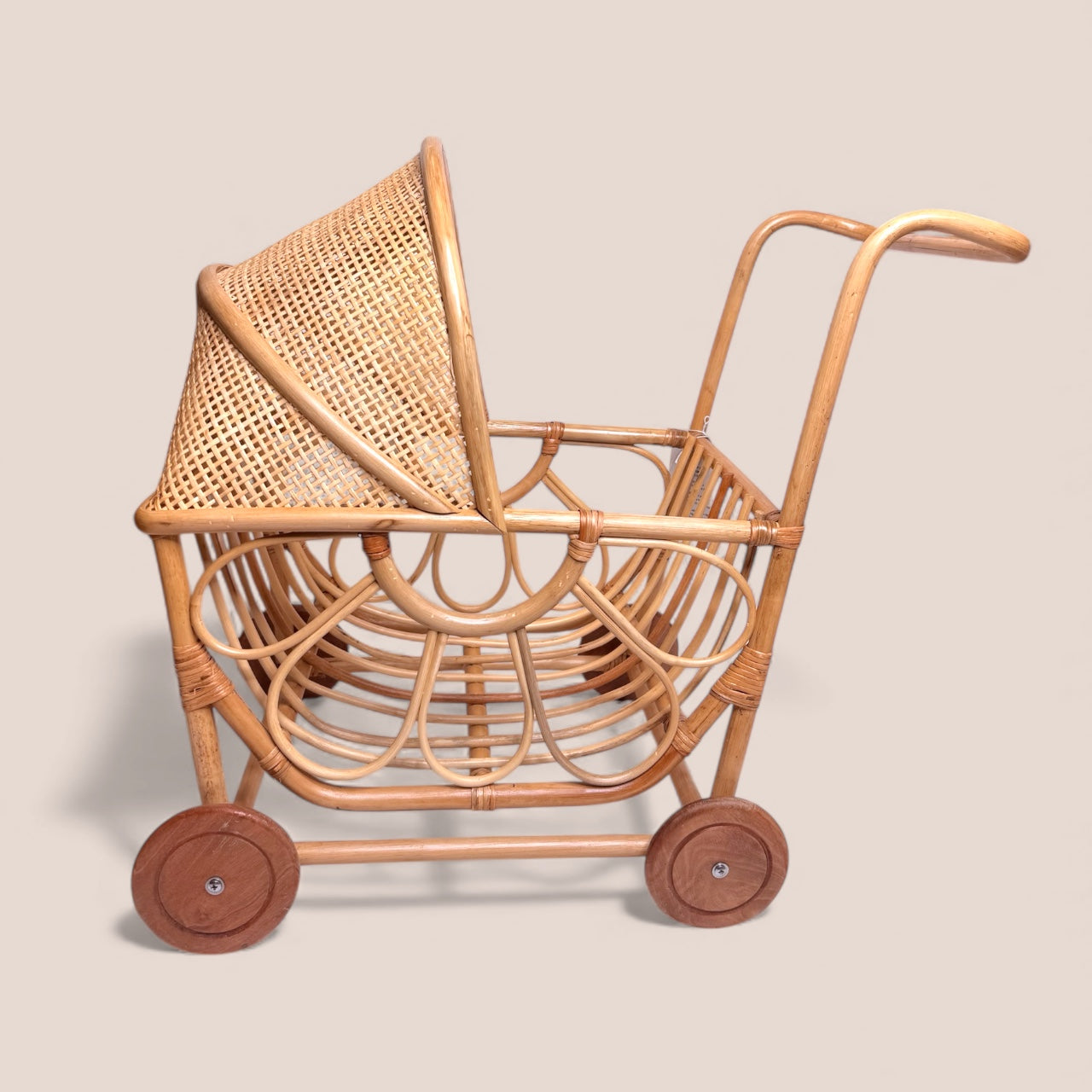 Stroller Buggy- Rattan Doll Furniture