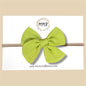 Hand-tied Gauze Bow in Key Lime